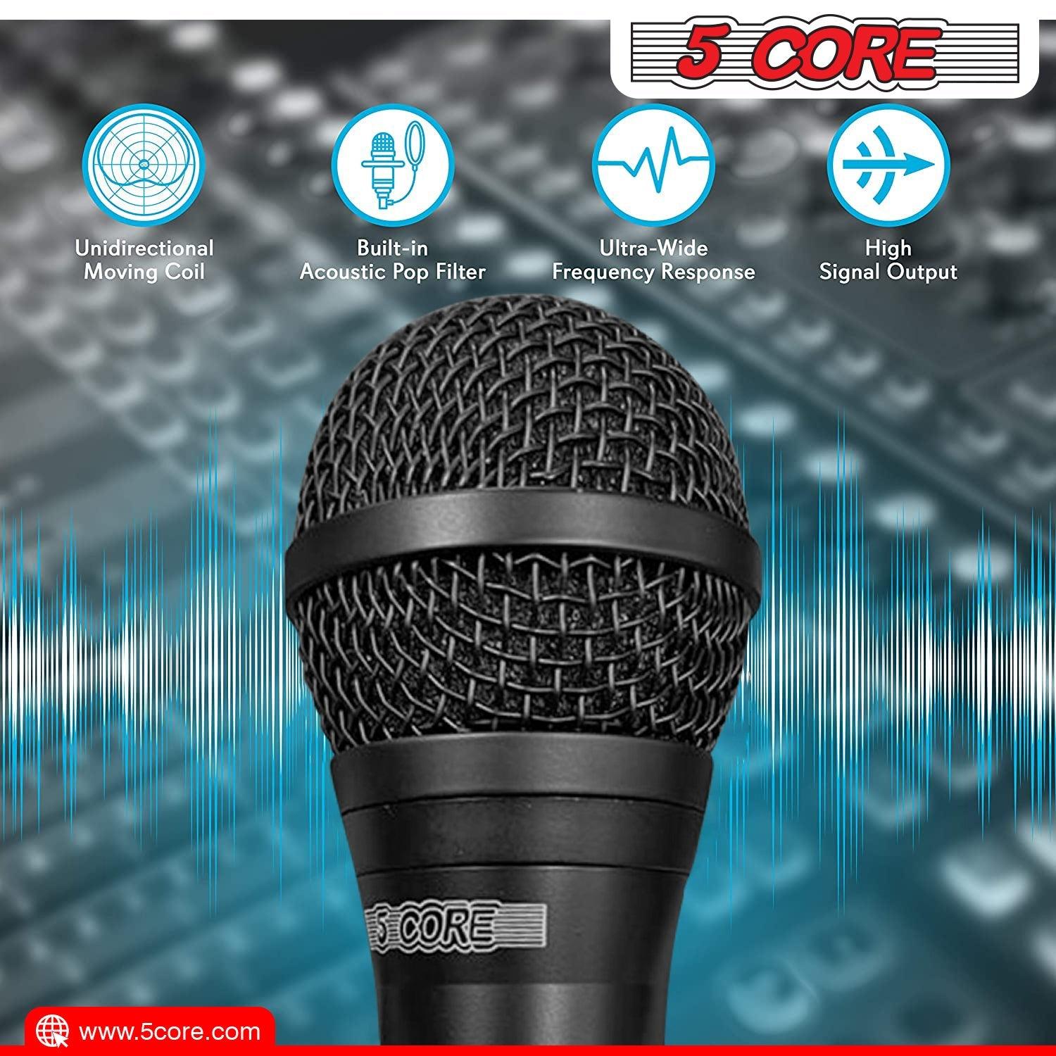 5 CORE Premium Vocal Dynamic Cardioid Handheld Microphone Neodymium - VirtuousWares:Global