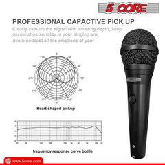 5 CORE Premium Vocal Dynamic Cardioid Handheld Microphone Neodymium - VirtuousWares:Global