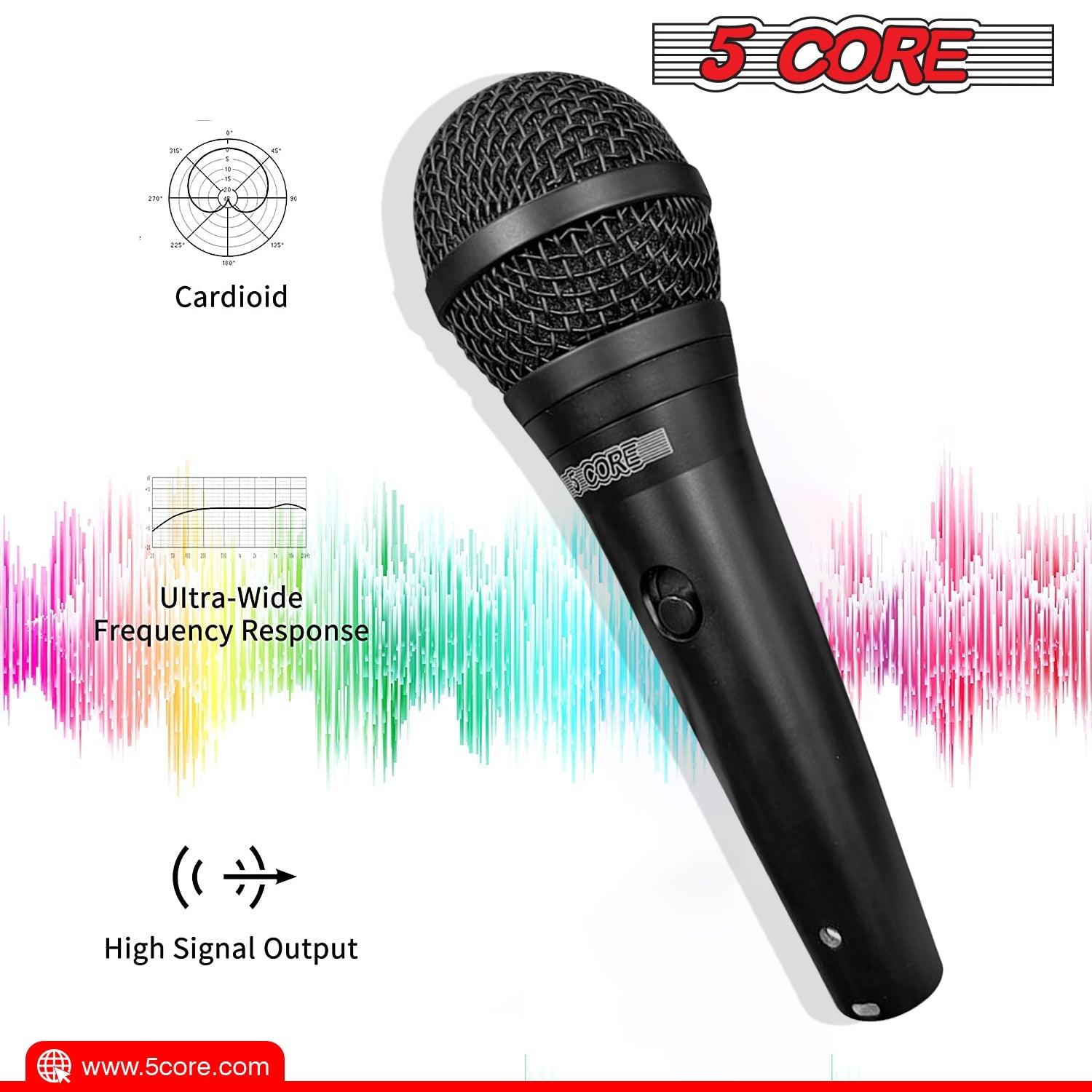 5 CORE Premium Vocal Dynamic Cardioid Handheld Microphone Neodymium - VirtuousWares:Global