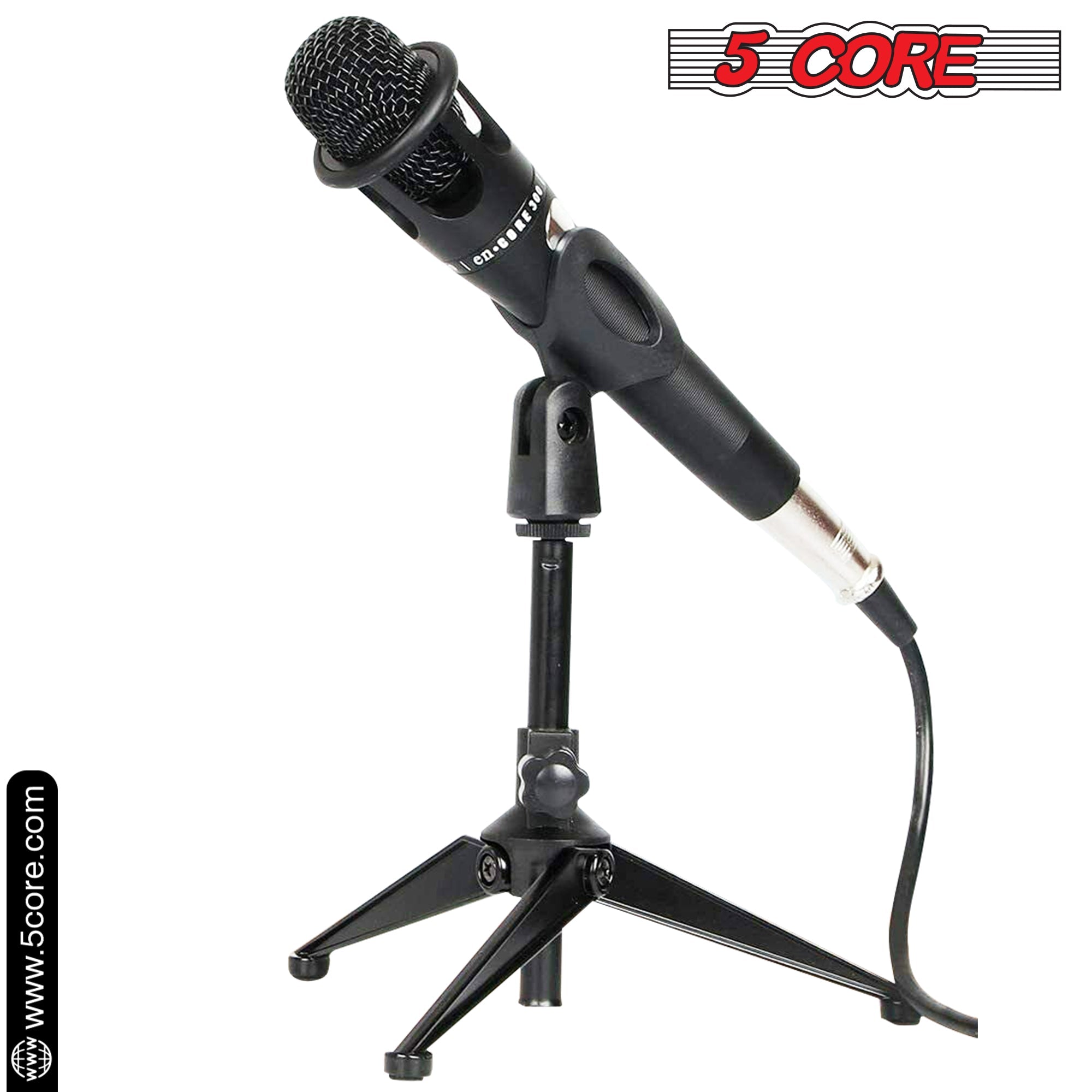 5 Core Universal Small Desktop Microphone Stand MS MINI TRI BLK 4PCS - VirtuousWares:Global