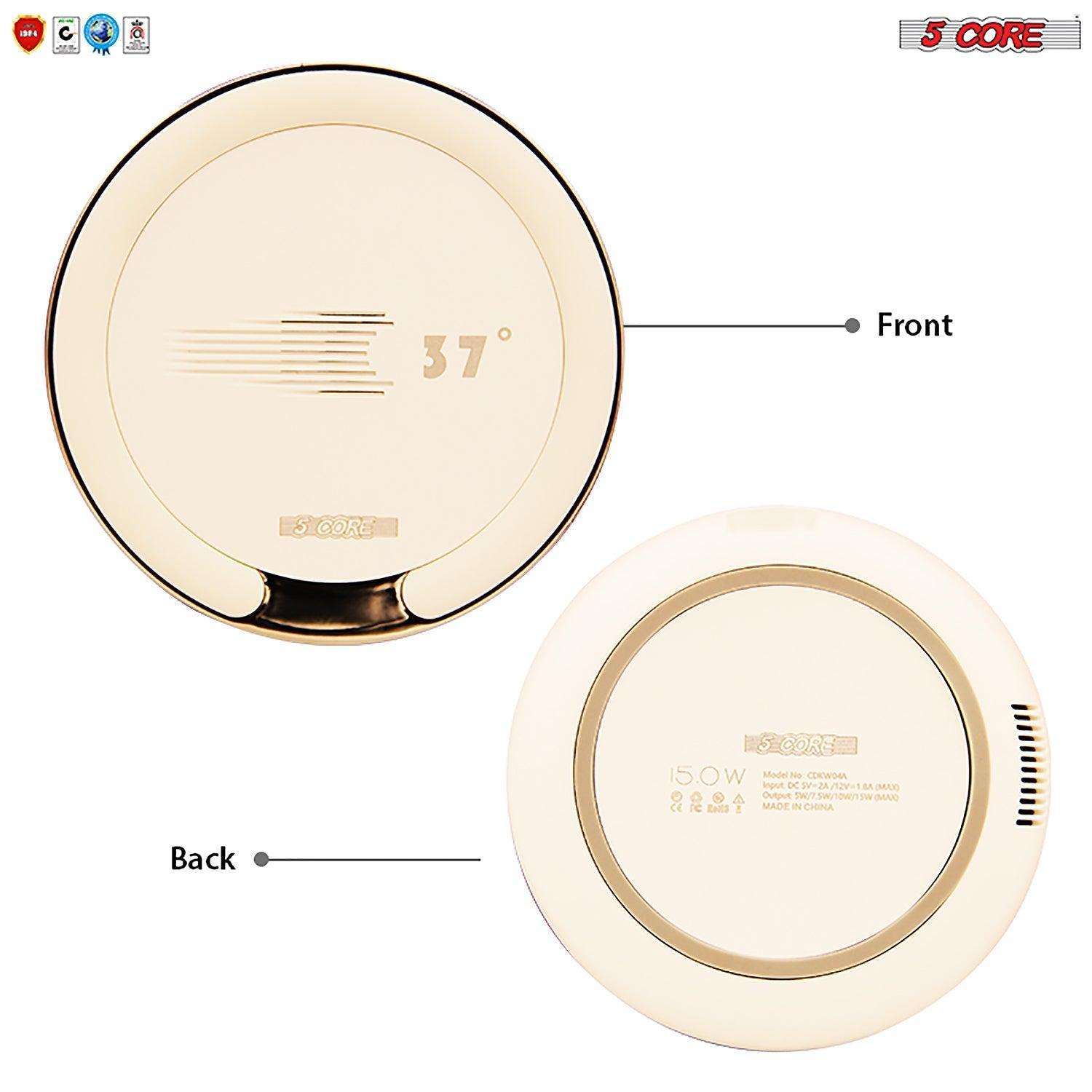 5 Core Wireless Charger, 15W Qi-Certified Max Fast Wireless Charging - VirtuousWares:Global