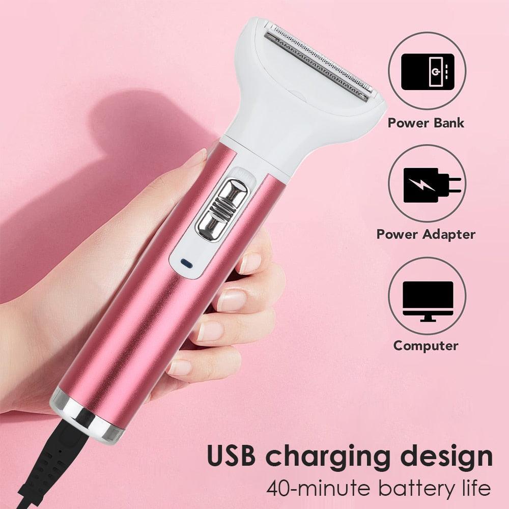 5 in 1 Electric Hair Remover Rechargeable Lady Shaver - VirtuousWares:Global
