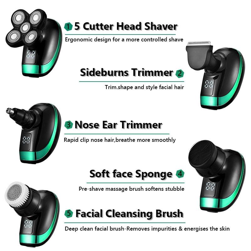 5 IN 1 Electric Razor Electric Shaver Rechargeable Shaving Machine for - VirtuousWares:Global