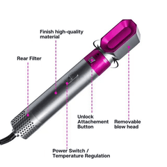 5 in 1 Hair Dryer Brush Curling Iron Hair Straightener - VirtuousWares:Global