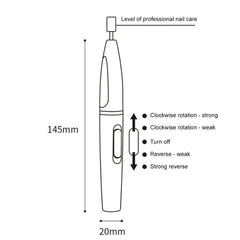 5 in1 Mini Nail Polishing Machine USB Rechargeable Manicure Drill - VirtuousWares:Global