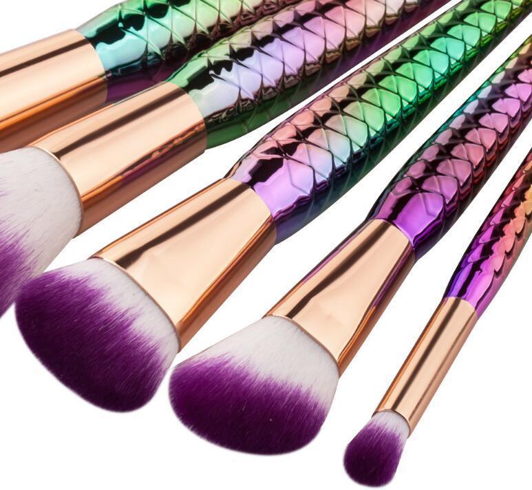 5 Mermaid Makeup Brushes Set - VirtuousWares:Global
