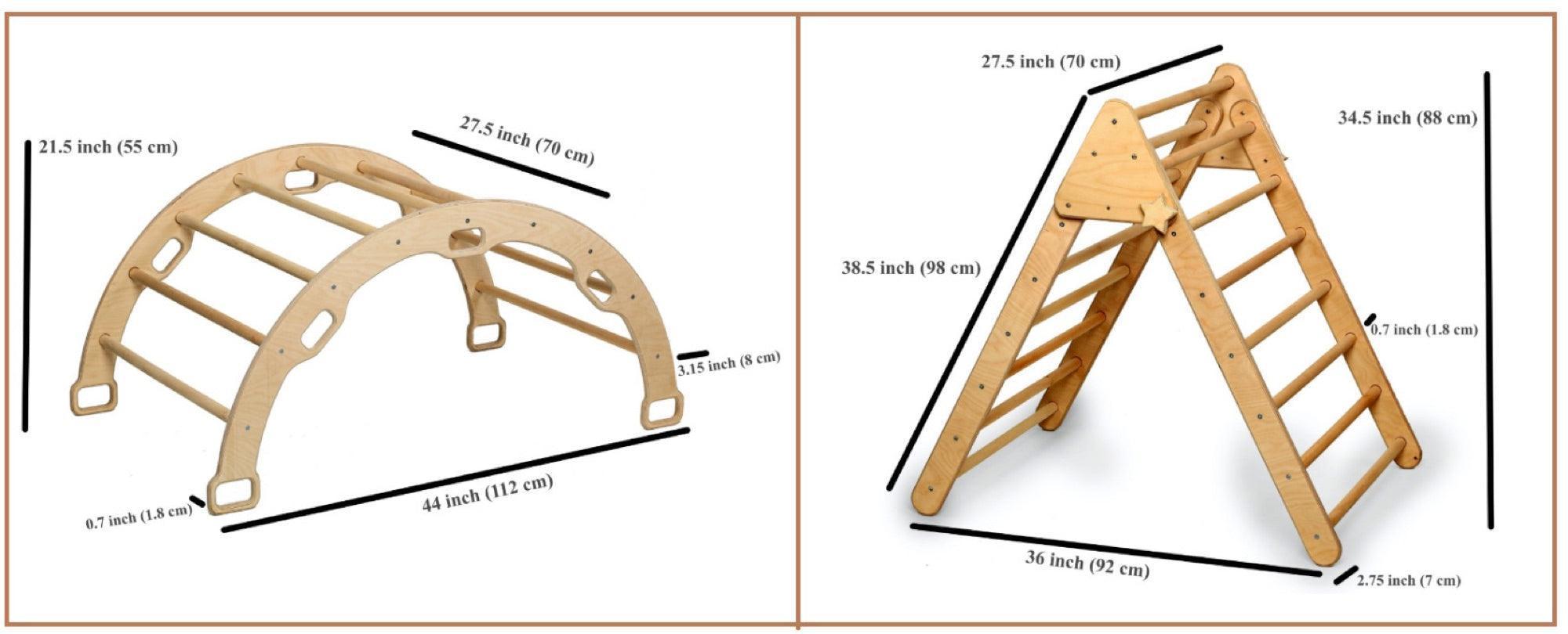 5 Pieces Climbing Set - Climbing Triangle / Arch Rocker , XL Pillow - VirtuousWares:Global