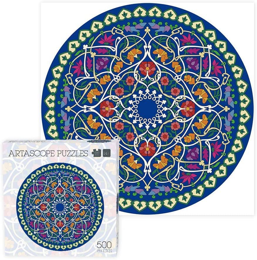 500 Pieces Round Artascope Puzzles for Adults Kids - VirtuousWares:Global