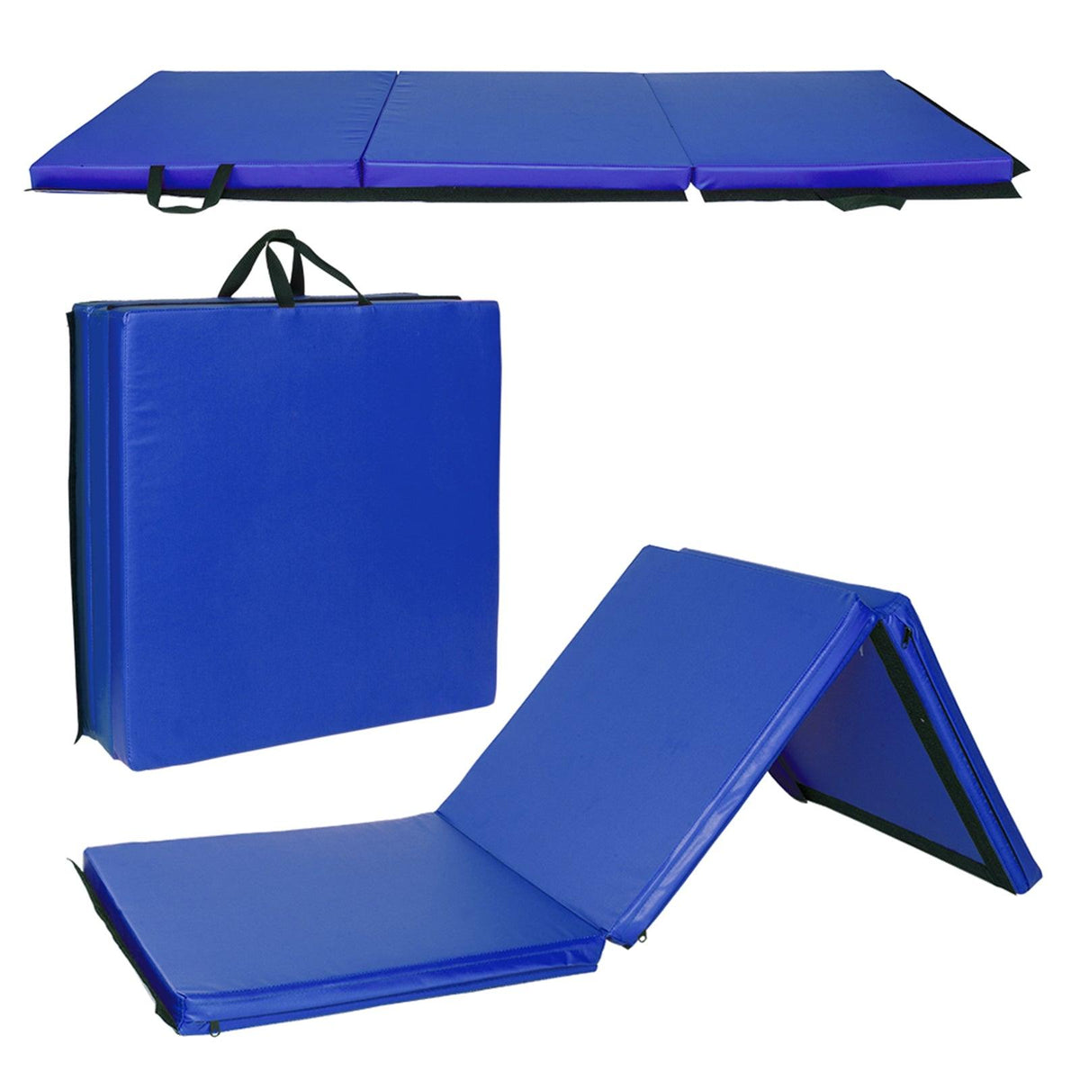 55"x24"x1.2" Tri-fold Gymnastics Yoga Mat with Hand Buckle - VirtuousWares:Global