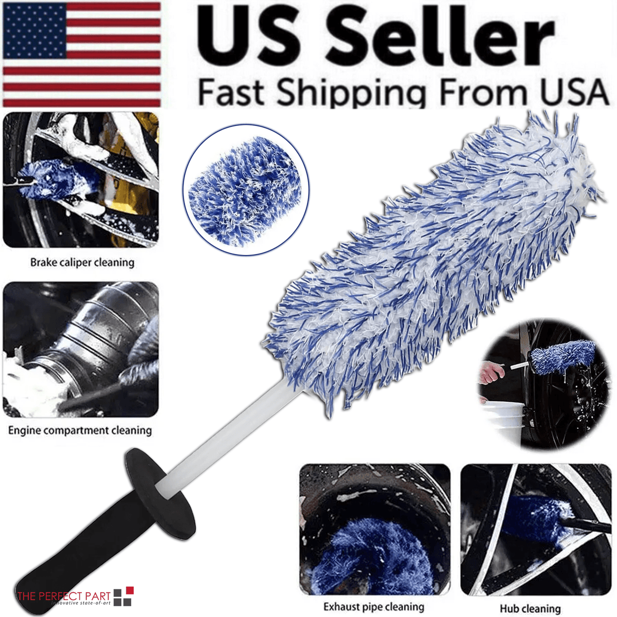 Car Alloy Wheel Cleaning Brush Tool Tire Washing Clean Soft Bristle