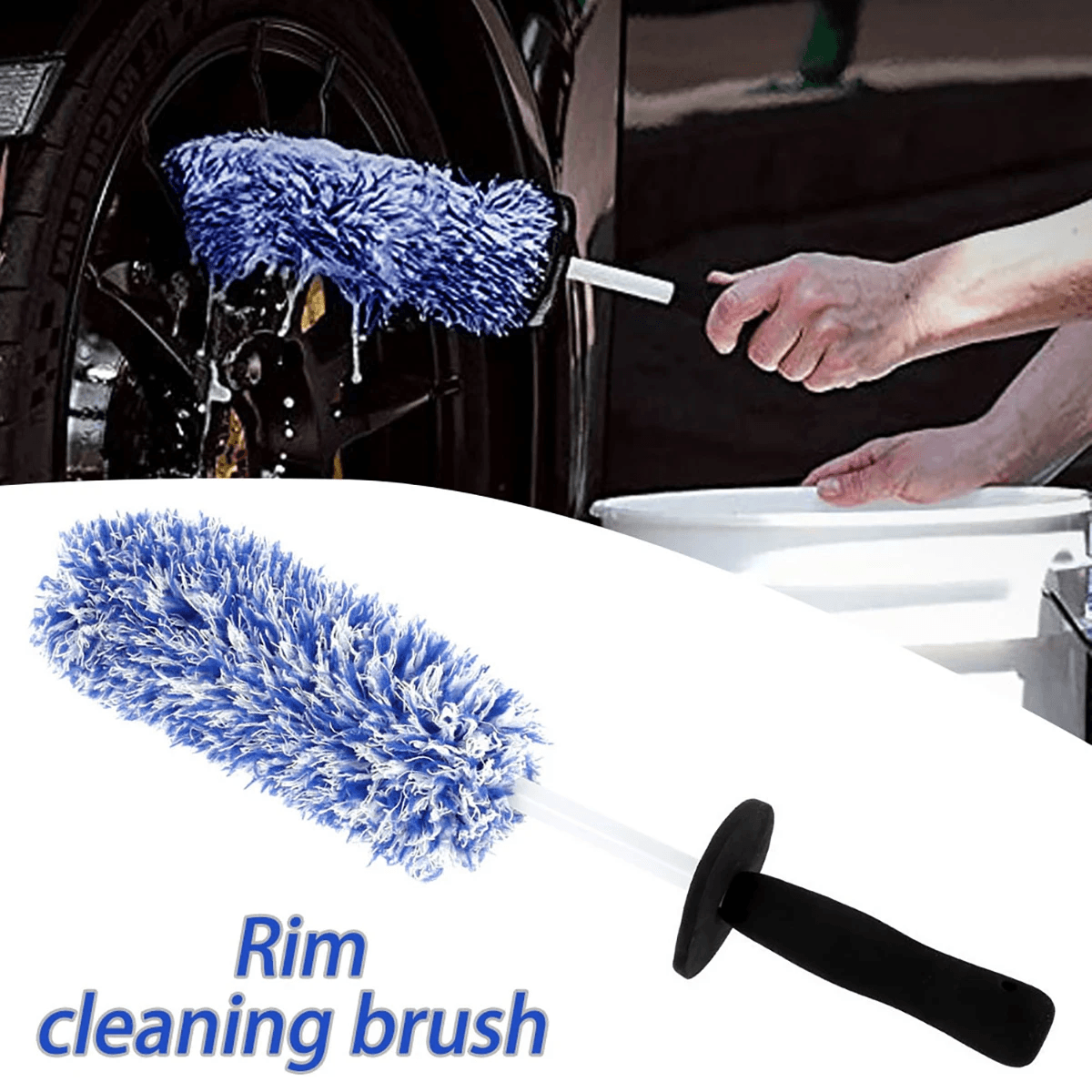 Car Alloy Wheel Cleaning Brush Tool Tire Washing Clean Soft Bristle