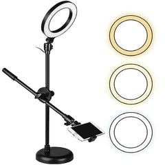 5Core 6'' Ring Light Overhead Phone Mount LED Circle Lights 360° - VirtuousWares:Global