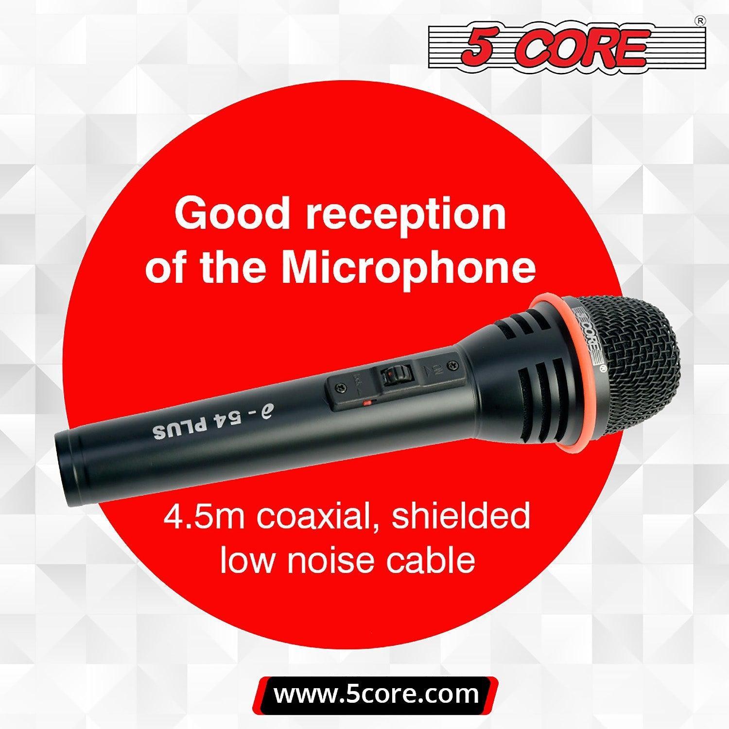 5Core Microphone Pro Microfono Dynamic Mic XLR Audio Cardiod Vocal - VirtuousWares:Global