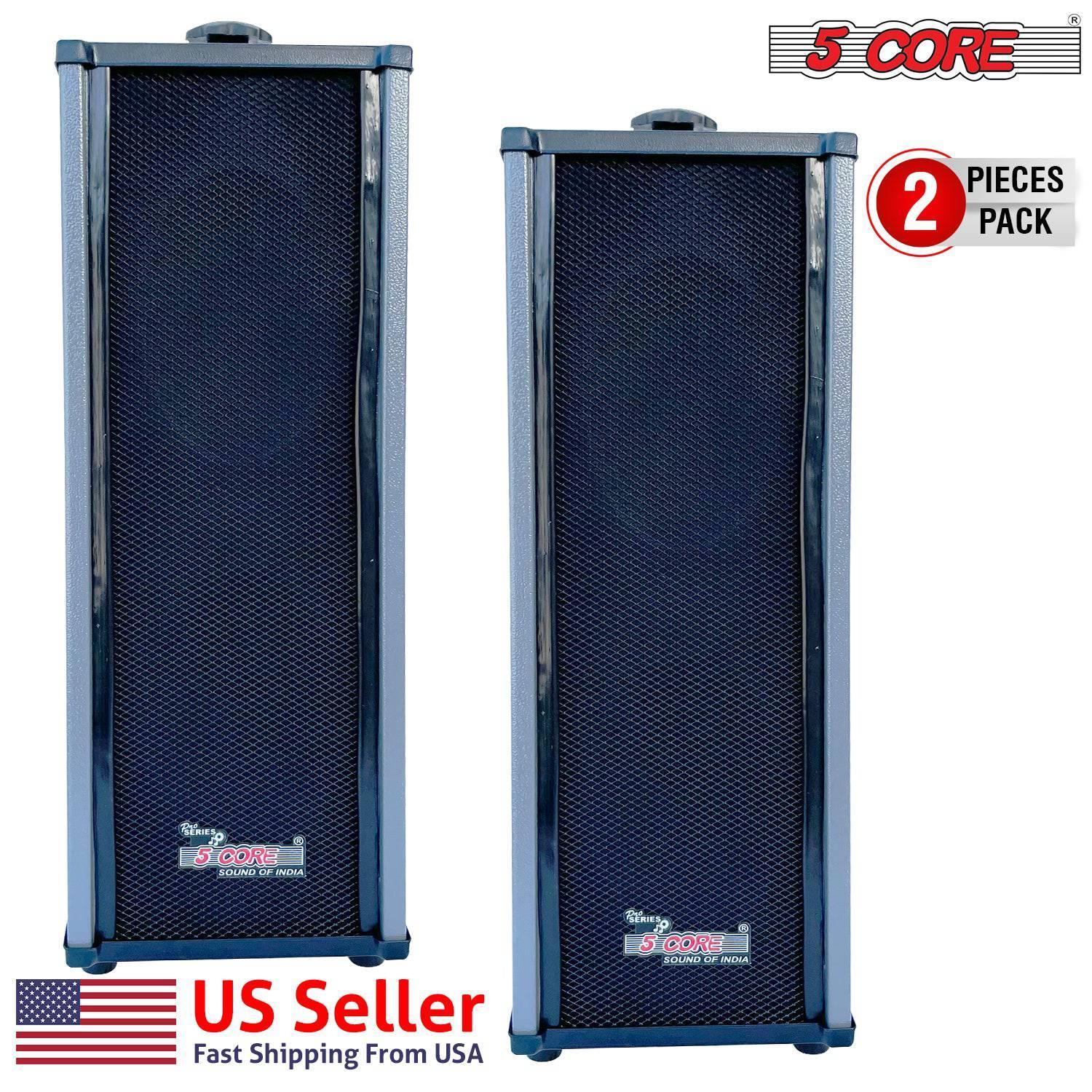 5Core Speaker Commercial Paging PA On Wall Mount Indoor Outdoor Home - VirtuousWares:Global