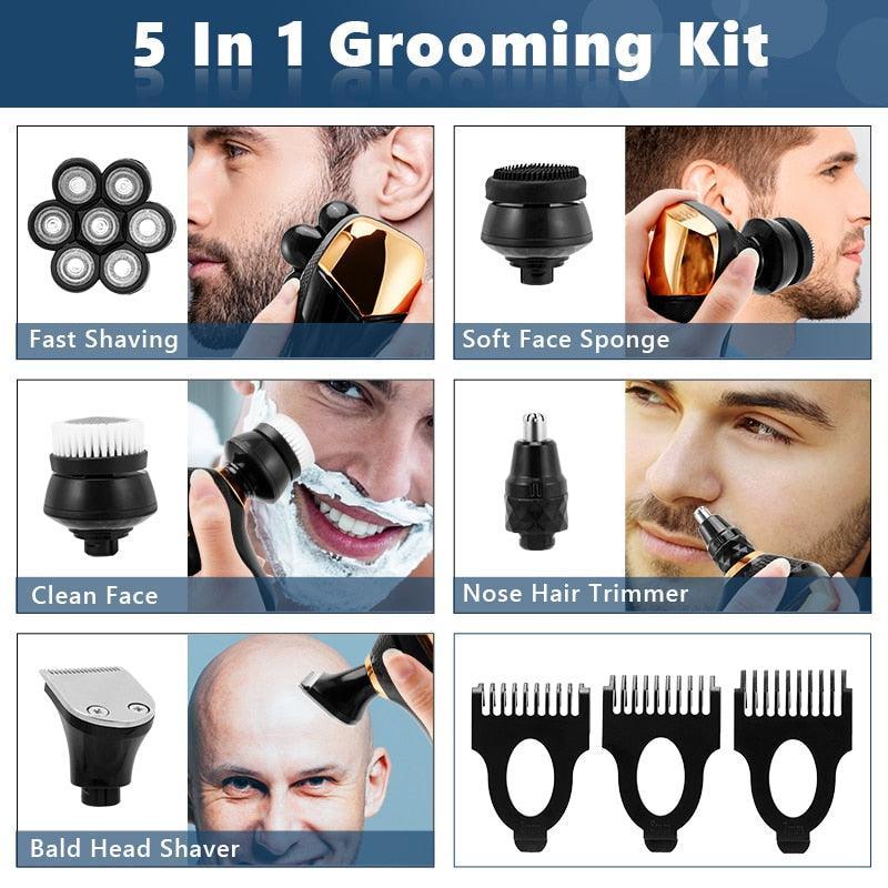 5In1 7D Electric Shaver Razor For Men's Trimmer - VirtuousWares:Global