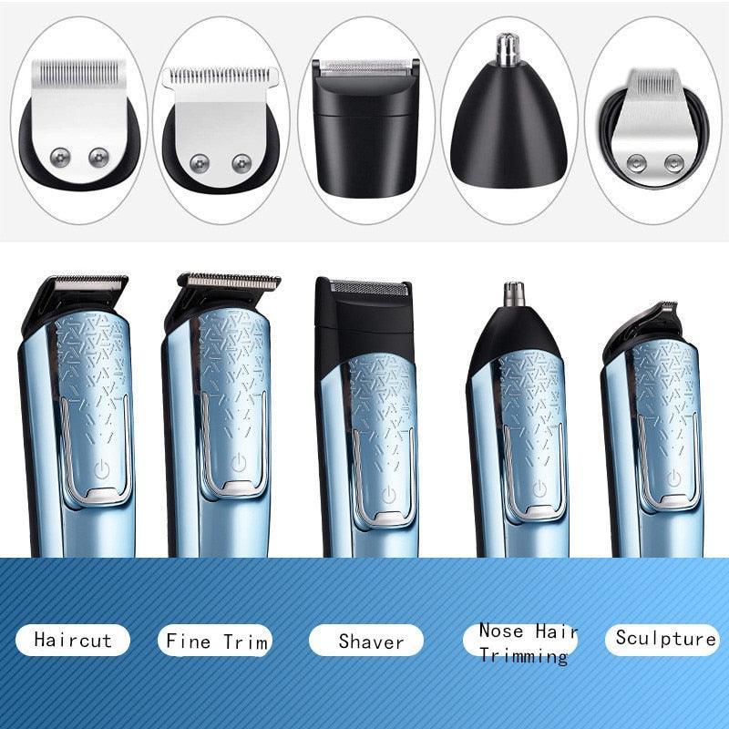 5in1 Professional Hair Clipper Cutting Machine Digital Display USB - VirtuousWares:Global