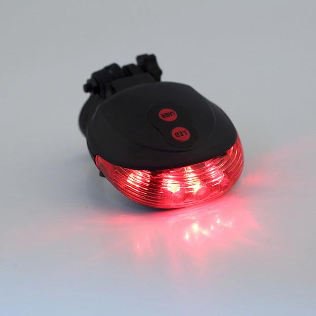 (5LED+2Laser) Bicycle Rear Light Laser Tail Bike - VirtuousWares:Global