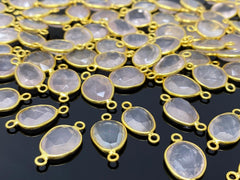 5Pcs/10 Pcs Rose Quartz Connectors, Gemstone Connector, Bulk Wholesale - VirtuousWares:Global