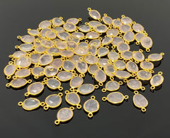 5Pcs/10 Pcs Rose Quartz Connectors, Gemstone Connector, Bulk Wholesale - VirtuousWares:Global