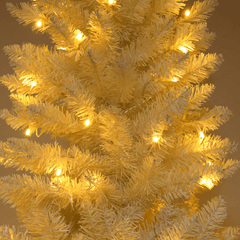 6.5ft Flocking Tied Light Christmas Tree - VirtuousWares:Global