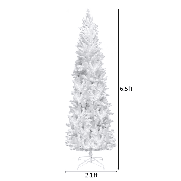 6.5ft Flocking Tied Light Christmas Tree - VirtuousWares:Global
