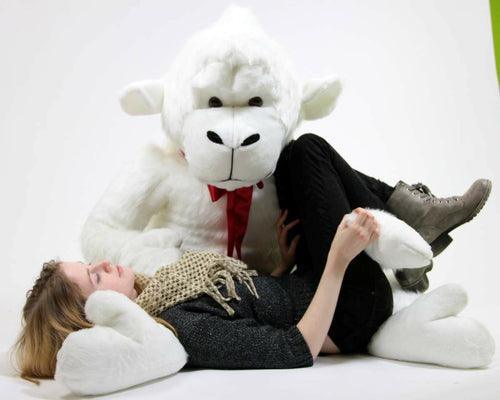 6 Foot Teddy Bear Giant White Teddybear With I Love You Heart Soft 72 - VirtuousWares:Global