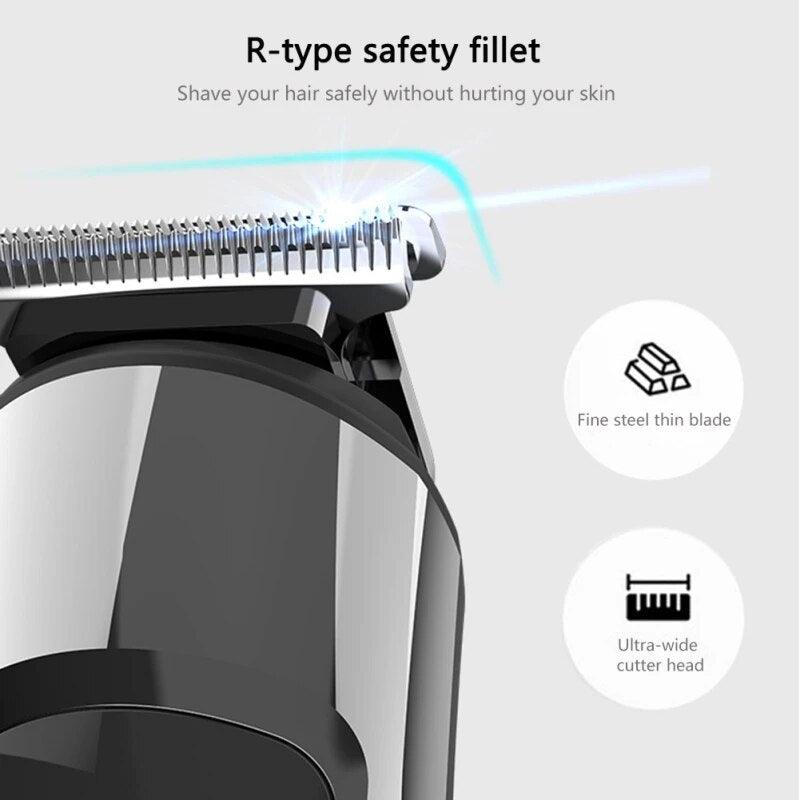 6 in 1 Professional Hair Clipper Facia Body Nose Trimmer Washable - VirtuousWares:Global