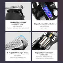 6 in 1 Professional Hair Clipper Facia Body Nose Trimmer Washable - VirtuousWares:Global