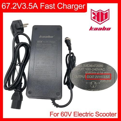 67.2V 3.5A Fast Charger Quick Charging for 60V Kaabo Electric Scooter - VirtuousWares:Global