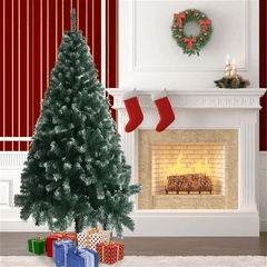 6FT Iron Leg White PVC 650 Branches Christmas Tree - VirtuousWares:Global