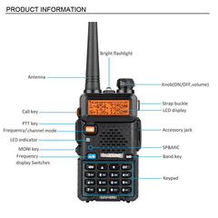 6pcs BAOFENG 136-174MHz / 400~520MHz Dual Band Walkie Talkie - VirtuousWares:Global