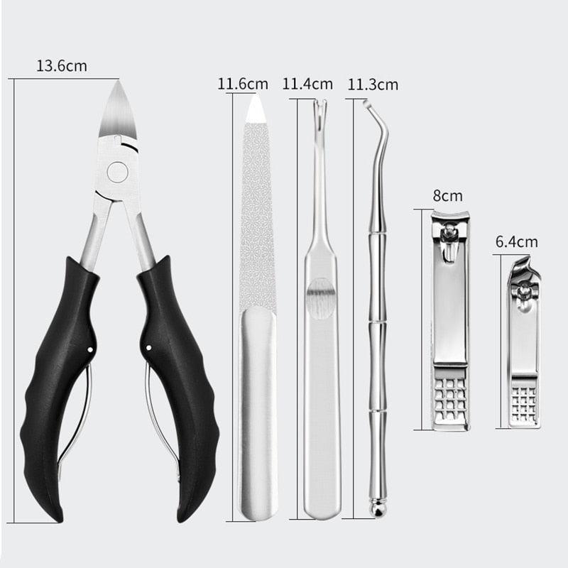 6Pcs/lot Manicure Set Pedicure Sets Nail Clipper Stainless Steel - VirtuousWares:Global