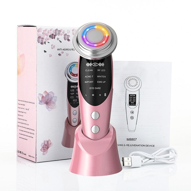 7 In 1 RF Face Massager Skin Rejuvenation Mesotherapy Facial Lifting - VirtuousWares:Global