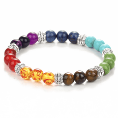 7 Natural Stone Stretch Bracelet - VirtuousWares:Global
