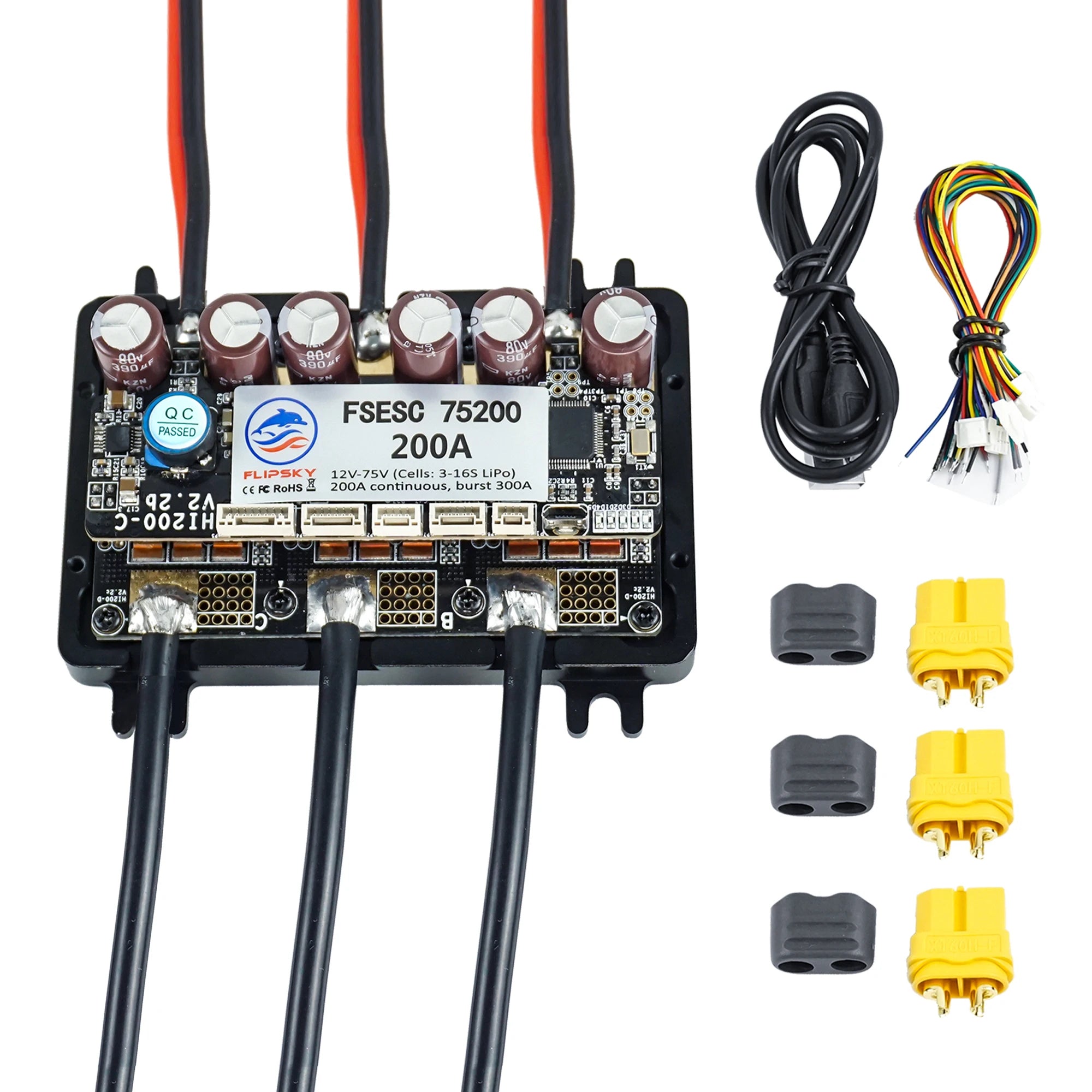 75V 200A Flipsky FSESC 75200 ESC Electronic Speed Controller Based on - VirtuousWares:Global