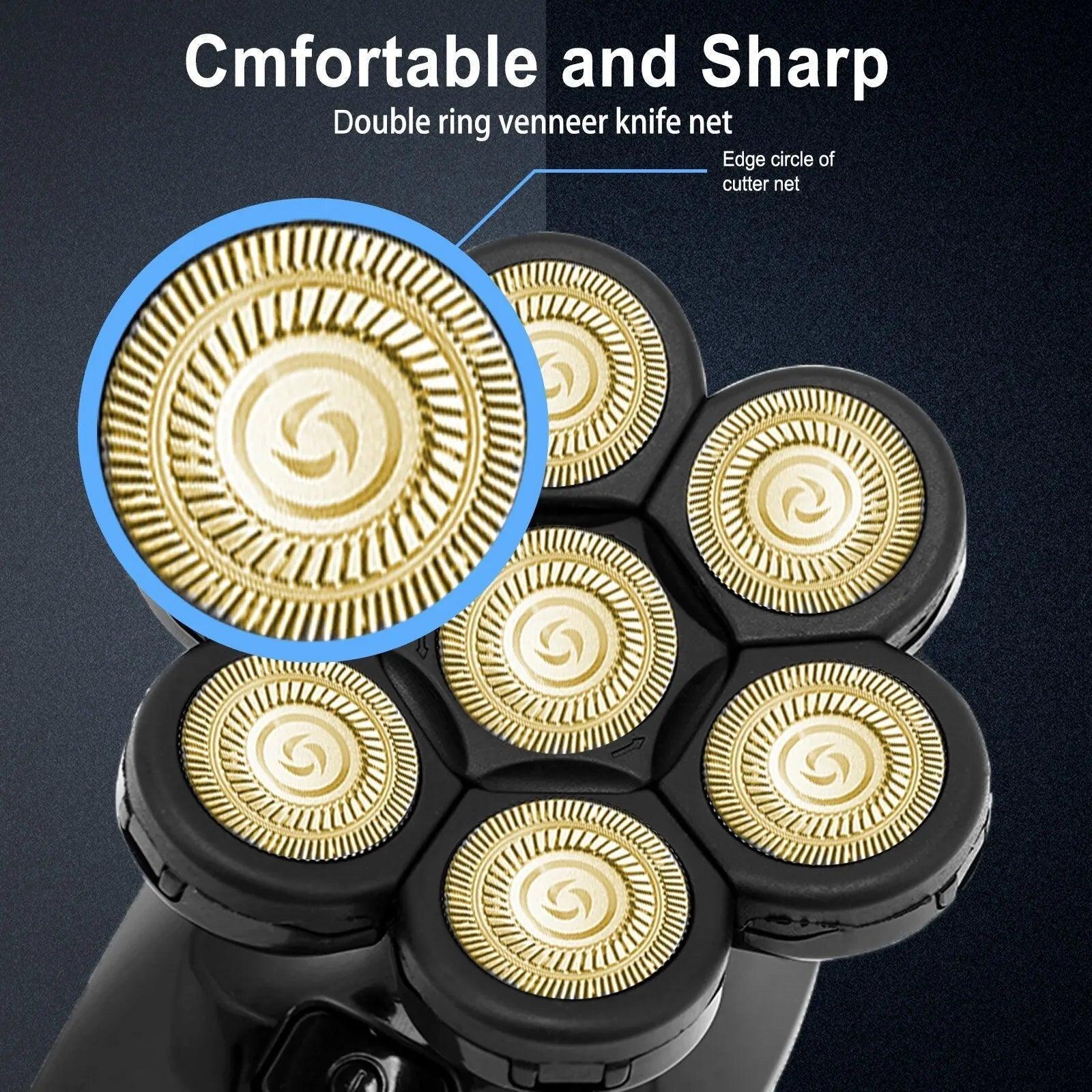 7D Independently 7 Cutter Floating Head Waterproof Electric Razor - VirtuousWares:Global