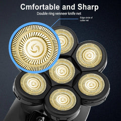 7D Independently 7 Cutter Floating Head Waterproof Electric Razor - VirtuousWares:Global