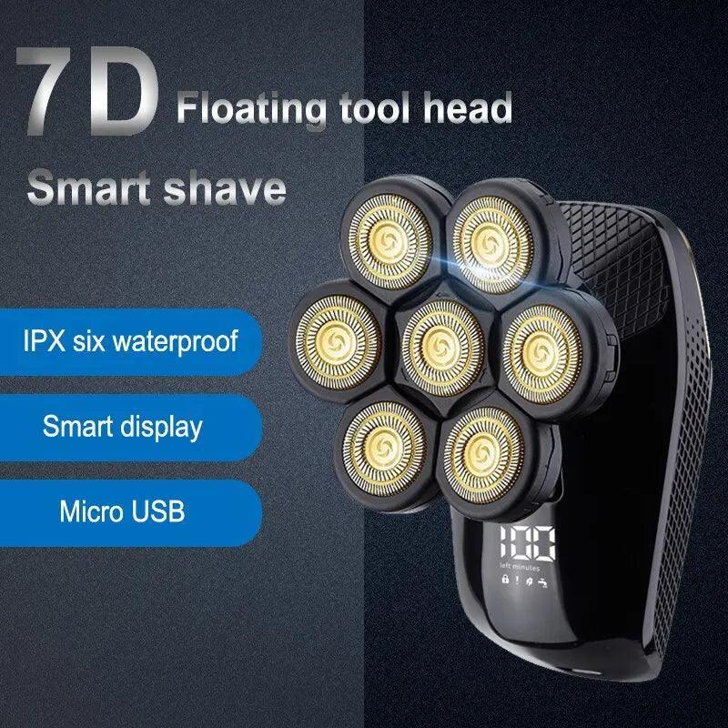7D Independently 7 Cutter Floating Head Waterproof Electric Razor - VirtuousWares:Global