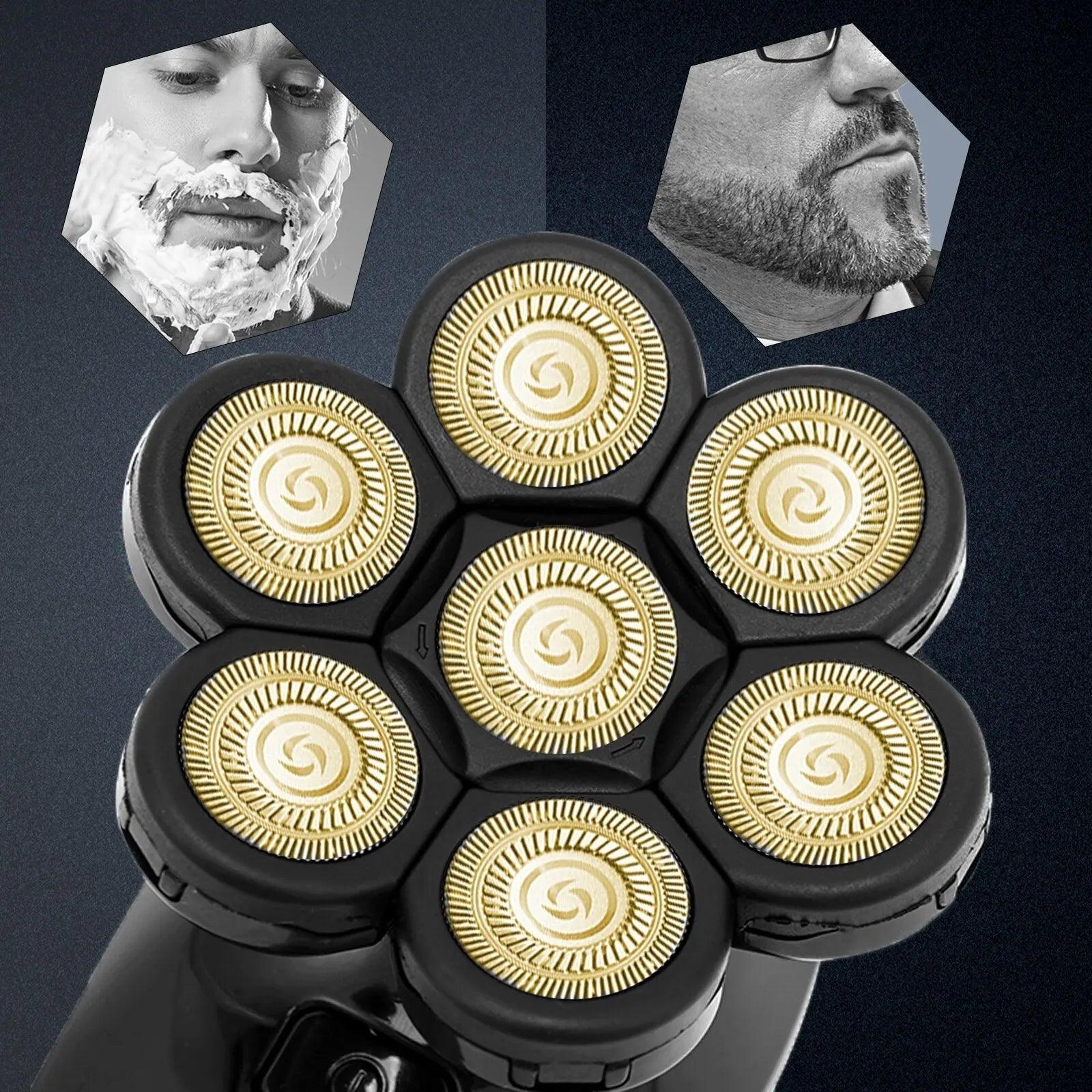 7D Independently 7 Cutter Floating Head Waterproof Electric Razor - VirtuousWares:Global