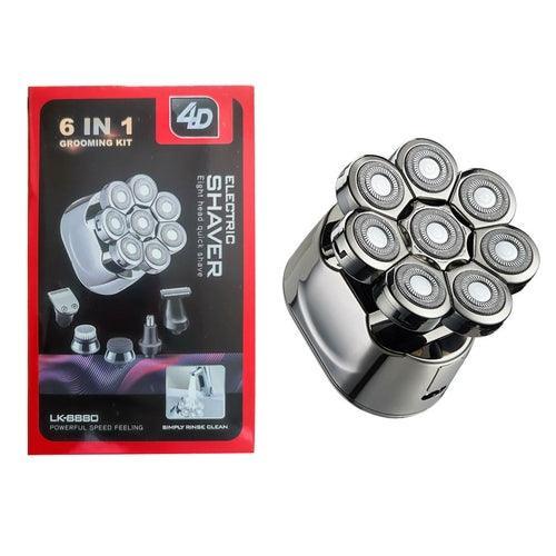 8 Heads Electric Shaver 8d Men Rechargeable Rotary Beard Waterproof - VirtuousWares:Global