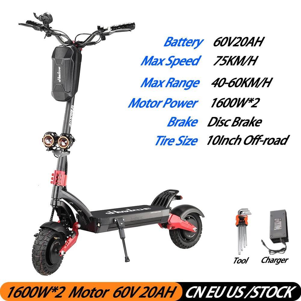 80-100 KM/H Max Speed 8000W Dual Motor 50-150 KM Mileage 70/V60V50Ah Panasonic Battery 13/14 Inch Fat Tire Electric Scooter - VirtuousWares:Global