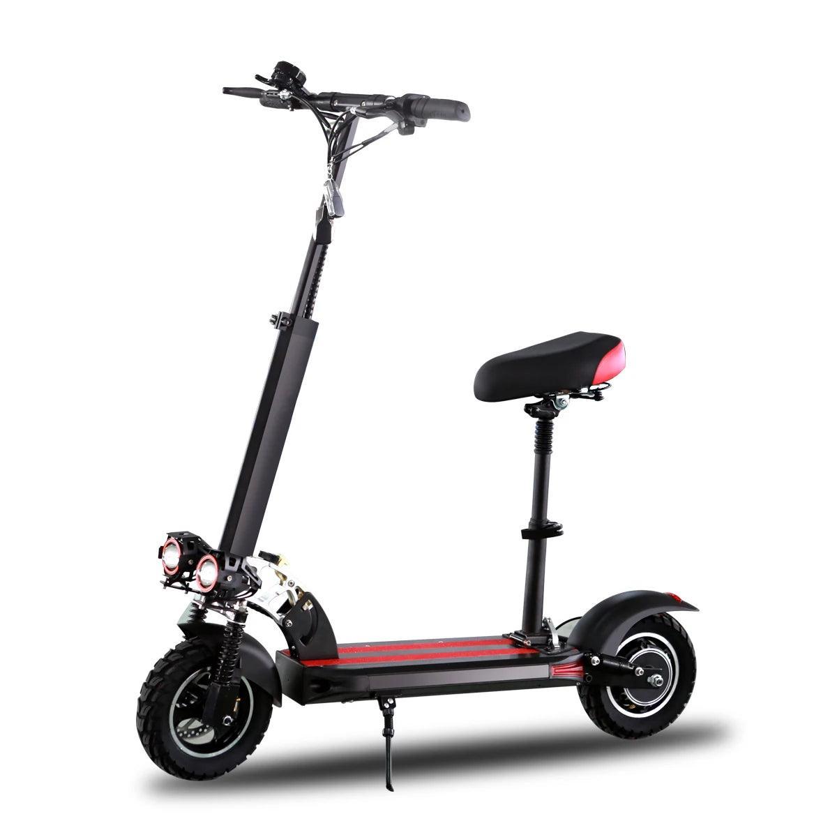 800W Powerful Electric Scooter 48V 15AH Max Speed 50KM/H 50KM Range 10'' Tires Dual Shock Absorbing Folding EScooter for Adults - VirtuousWares:Global