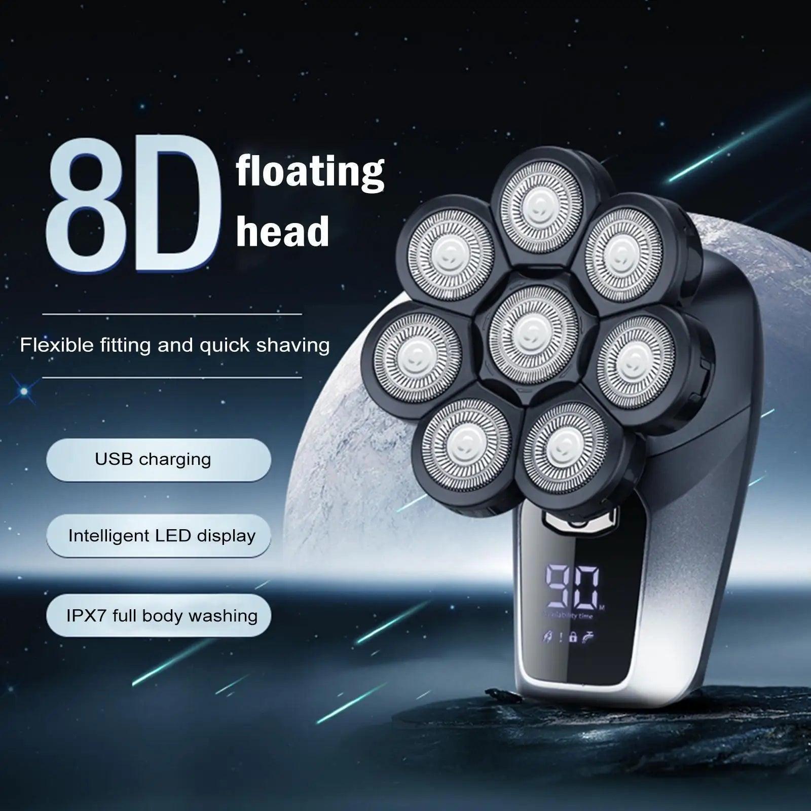 8D Face Head Electric Shavers For Bald Men Electric Bald Head Shaver - VirtuousWares:Global