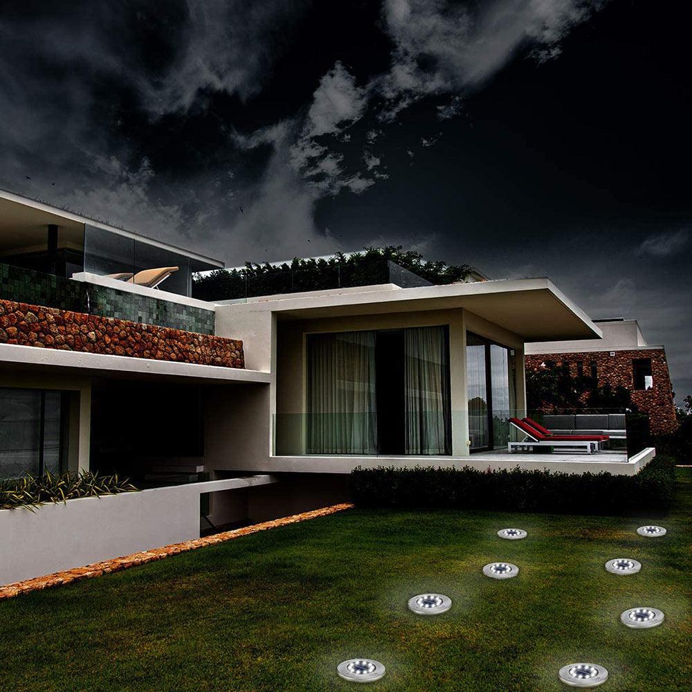 8LED Solar Stainless Steel Underground Light - VirtuousWares:Global