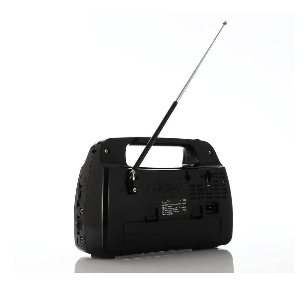 9 Band AM/FM/SW1-7 Portable Radio with Built-In Torch Light - VirtuousWares:Global