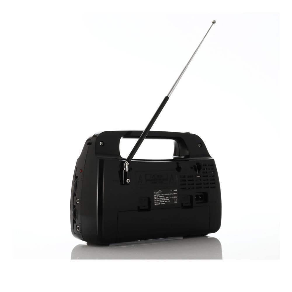 9 Band AM/FM/SW1-7 Portable Radio with Built-In Torch Light - VirtuousWares:Global