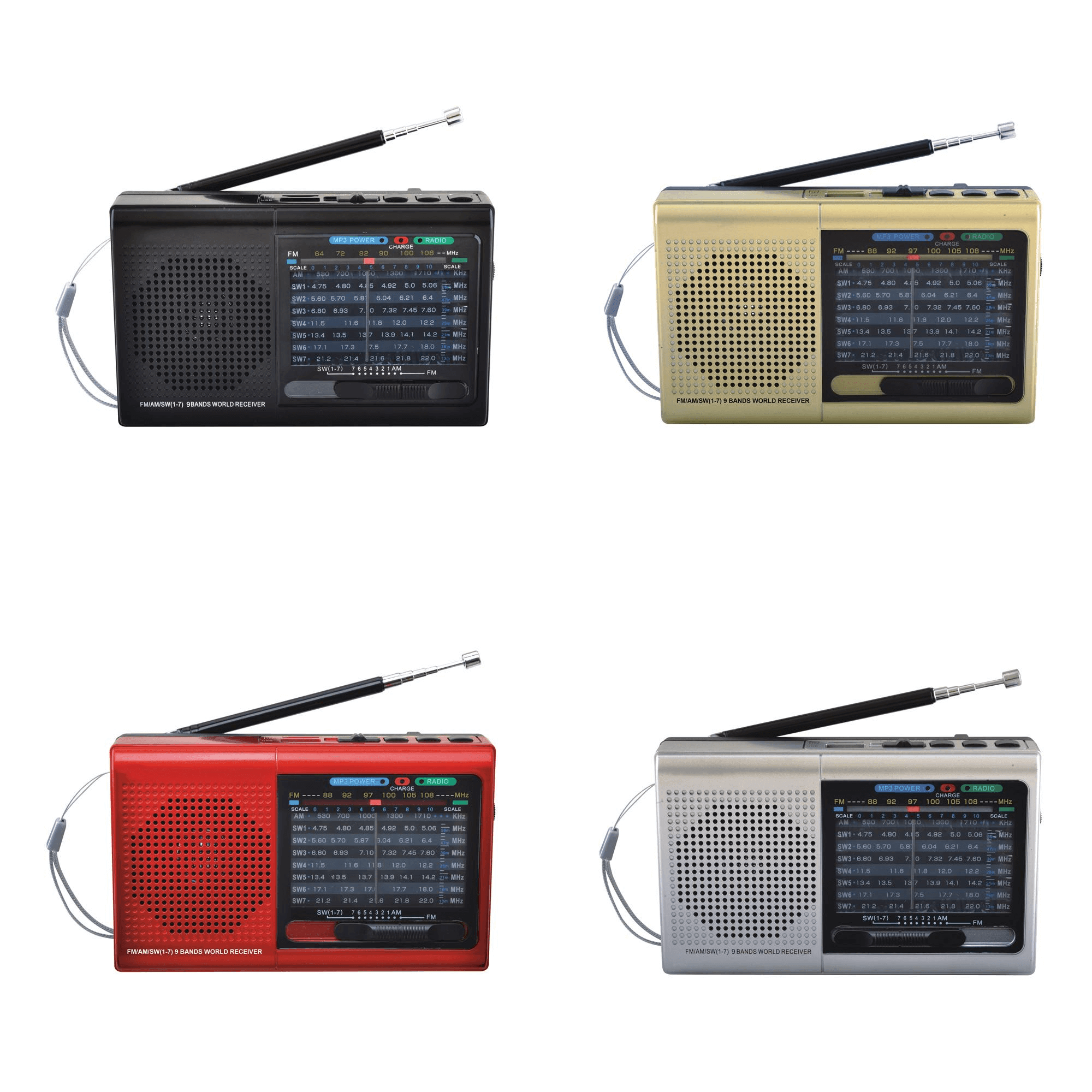 9 Band Radio With Bluetooth - VirtuousWares:Global