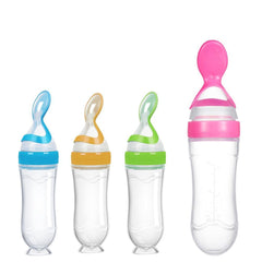 90ML Safe Newborn Baby Feeding Bottle Silicone Feeding Spoon Bottle - VirtuousWares:Global
