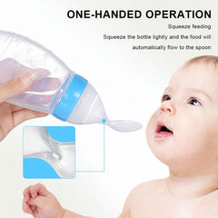 90ML Safe Newborn Baby Feeding Bottle Silicone Feeding Spoon Bottle - VirtuousWares:Global