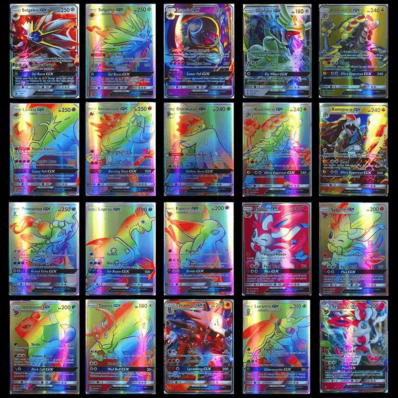 95 GX Pokemon Card 100/120pcs Cartoon Game Card Pokemon Card - VirtuousWares:Global